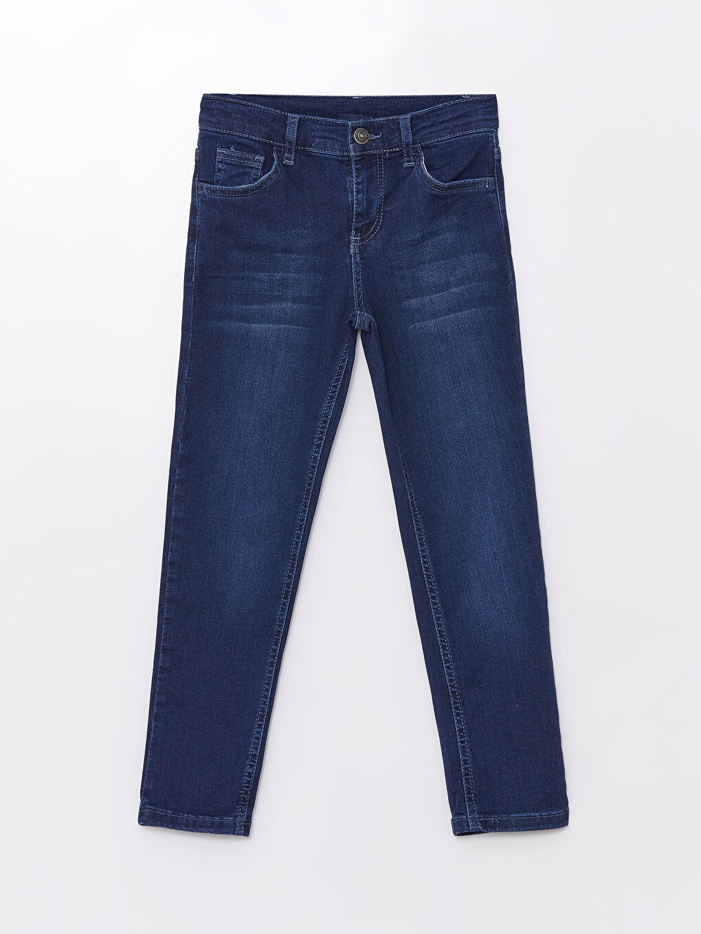 İndigo Beli Ayarlanabilir Lastikli Erkek Çocuk Jean Pantolon