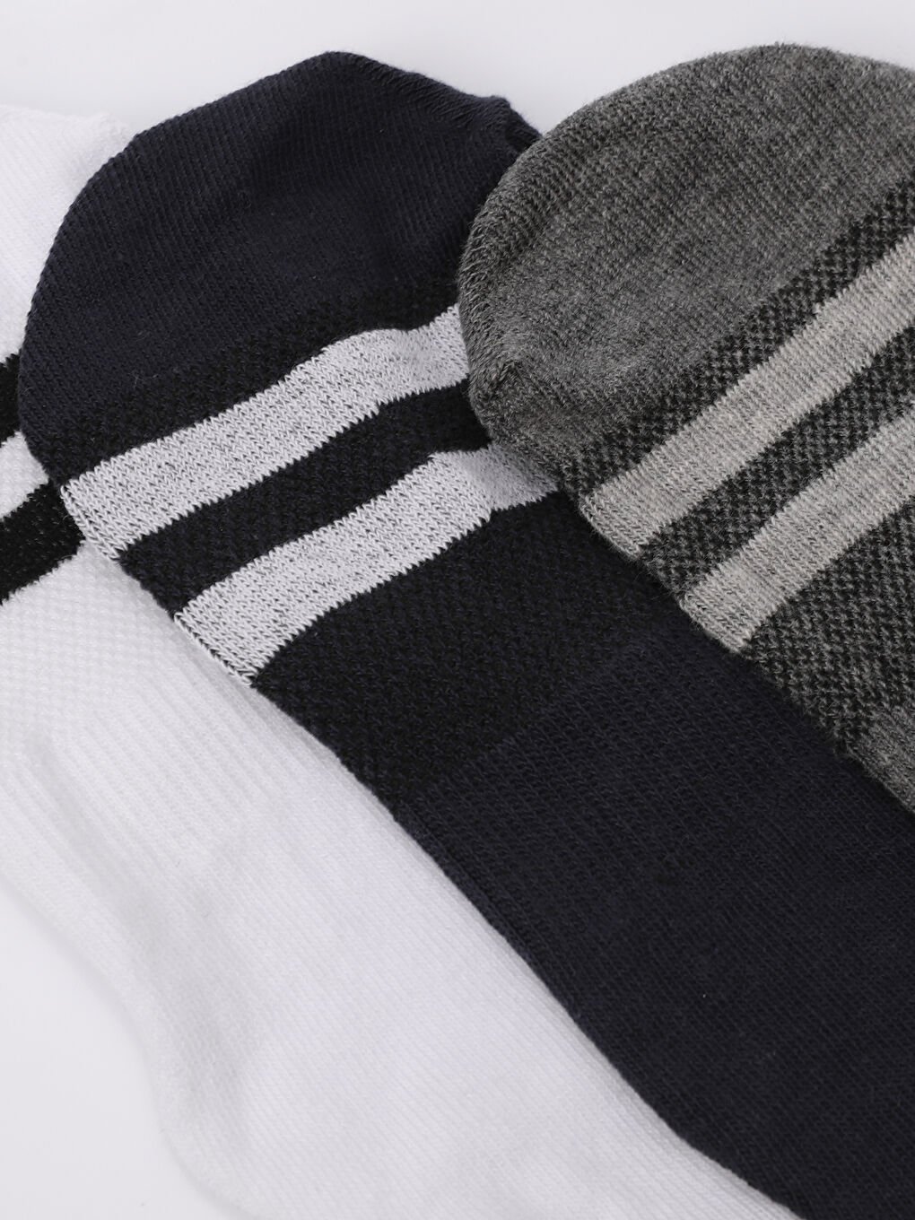 Striped Men's Invisible Socks 5 Pack-2