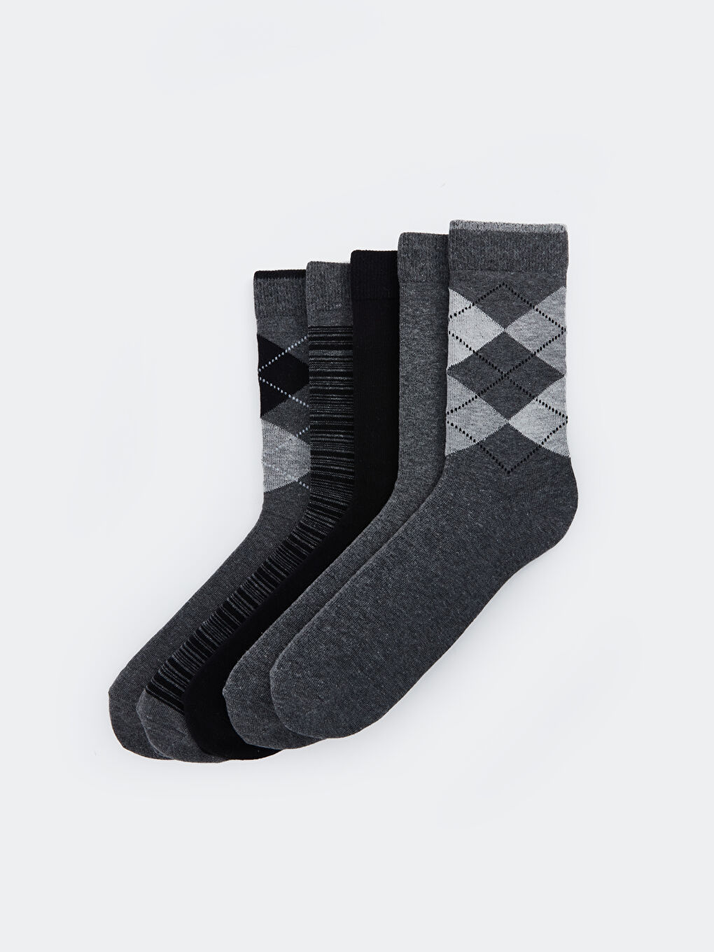 Patterned Men's Ankle Socks 5 Pack-1