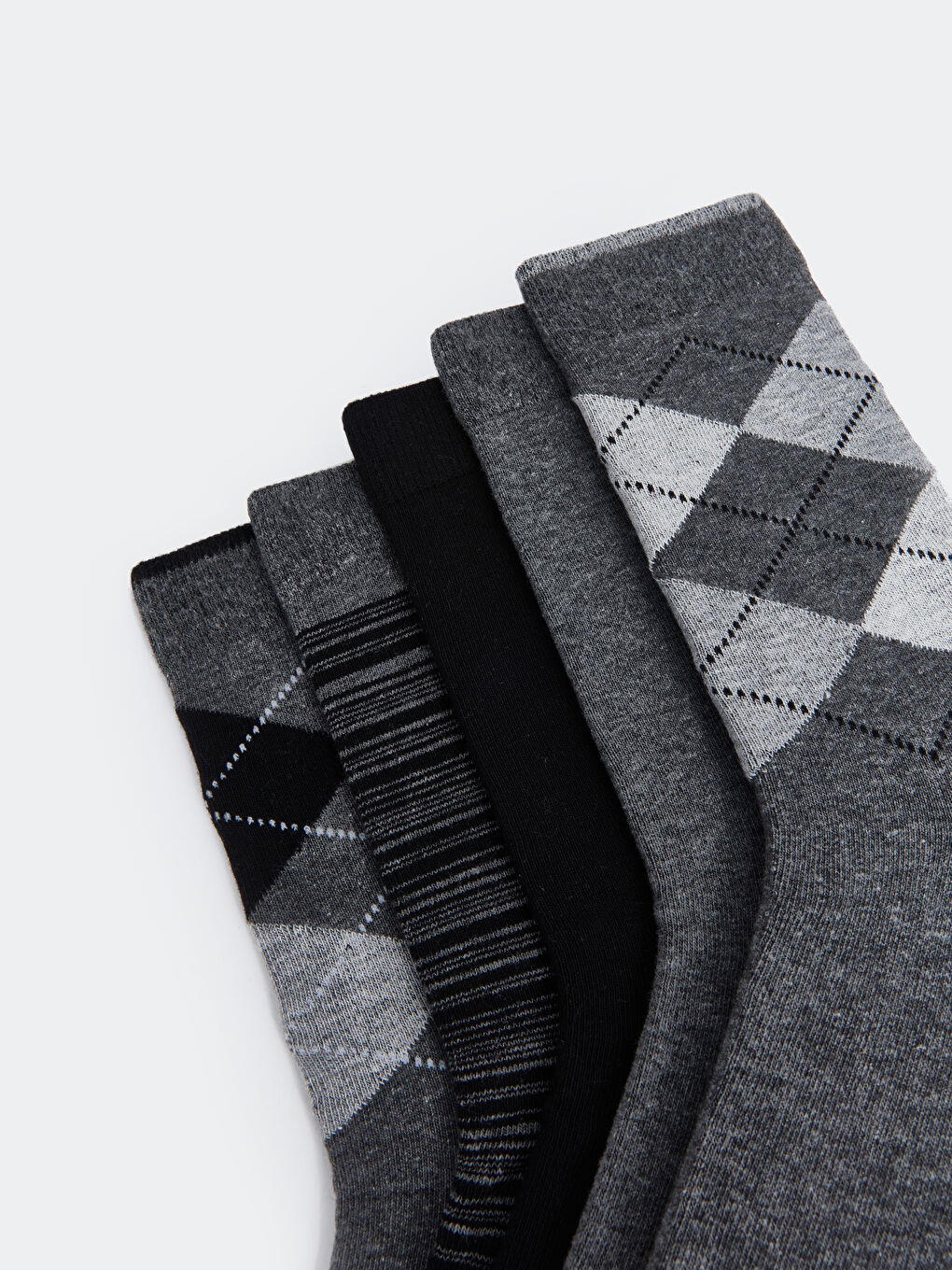 Patterned Men's Ankle Socks 5 Pack-2