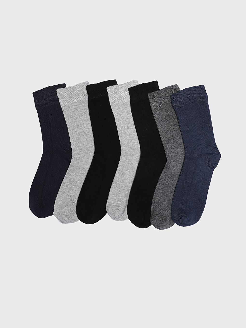 جوارب الكاحل سادة للرجال ٧ عبوات