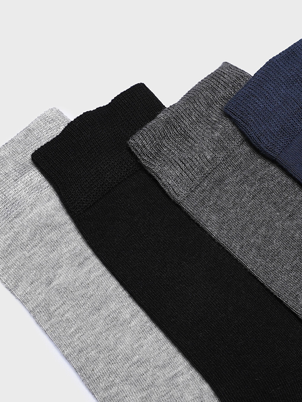 جوارب الكاحل سادة للرجال ٧ عبوات-2