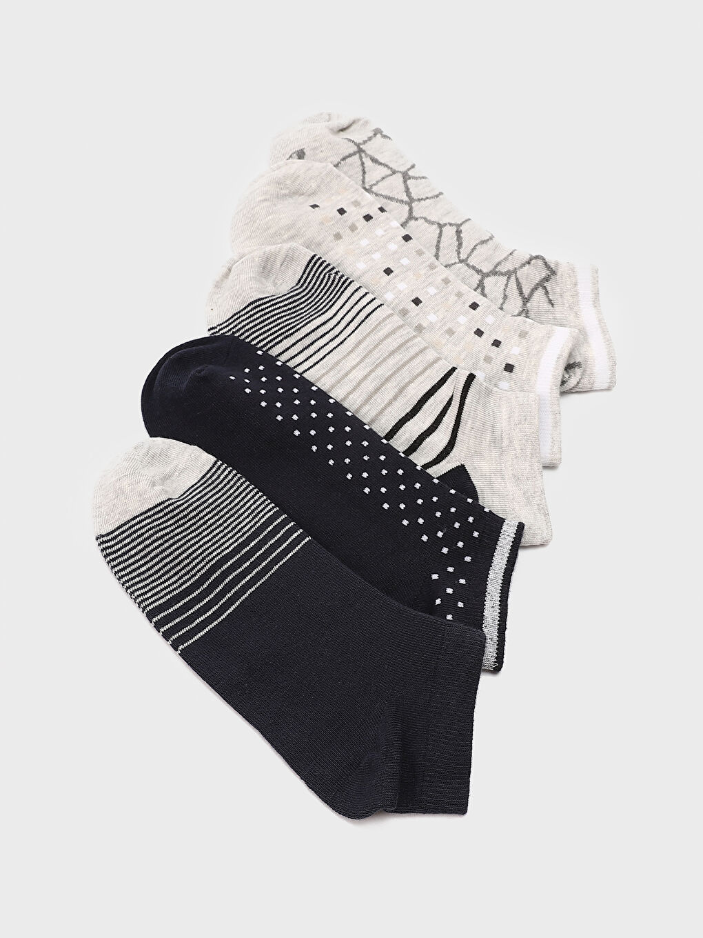 Patterned Men's Trainer Socks 5 Pack