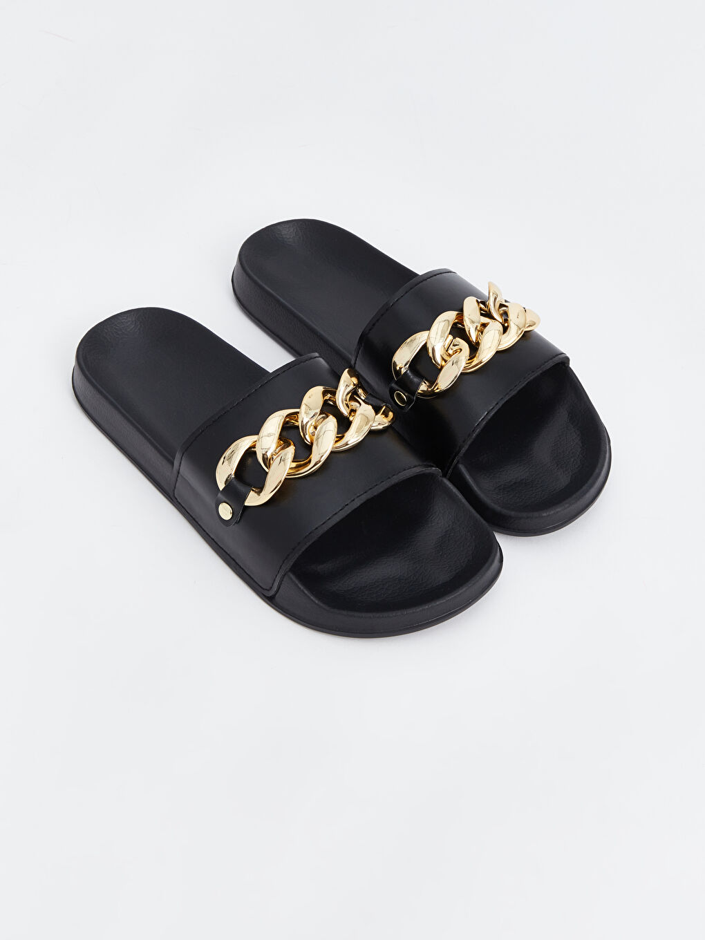 Chain Detailed Women's Slippers -S4HC87Z8-CVL