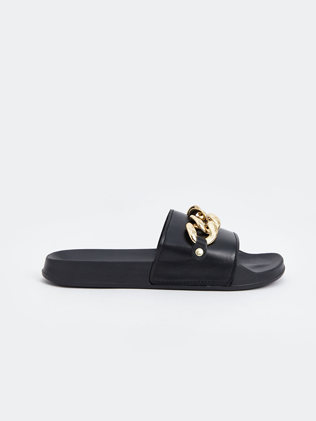 Chain Detailed Women's Slippers -S4HC87Z8-CVL