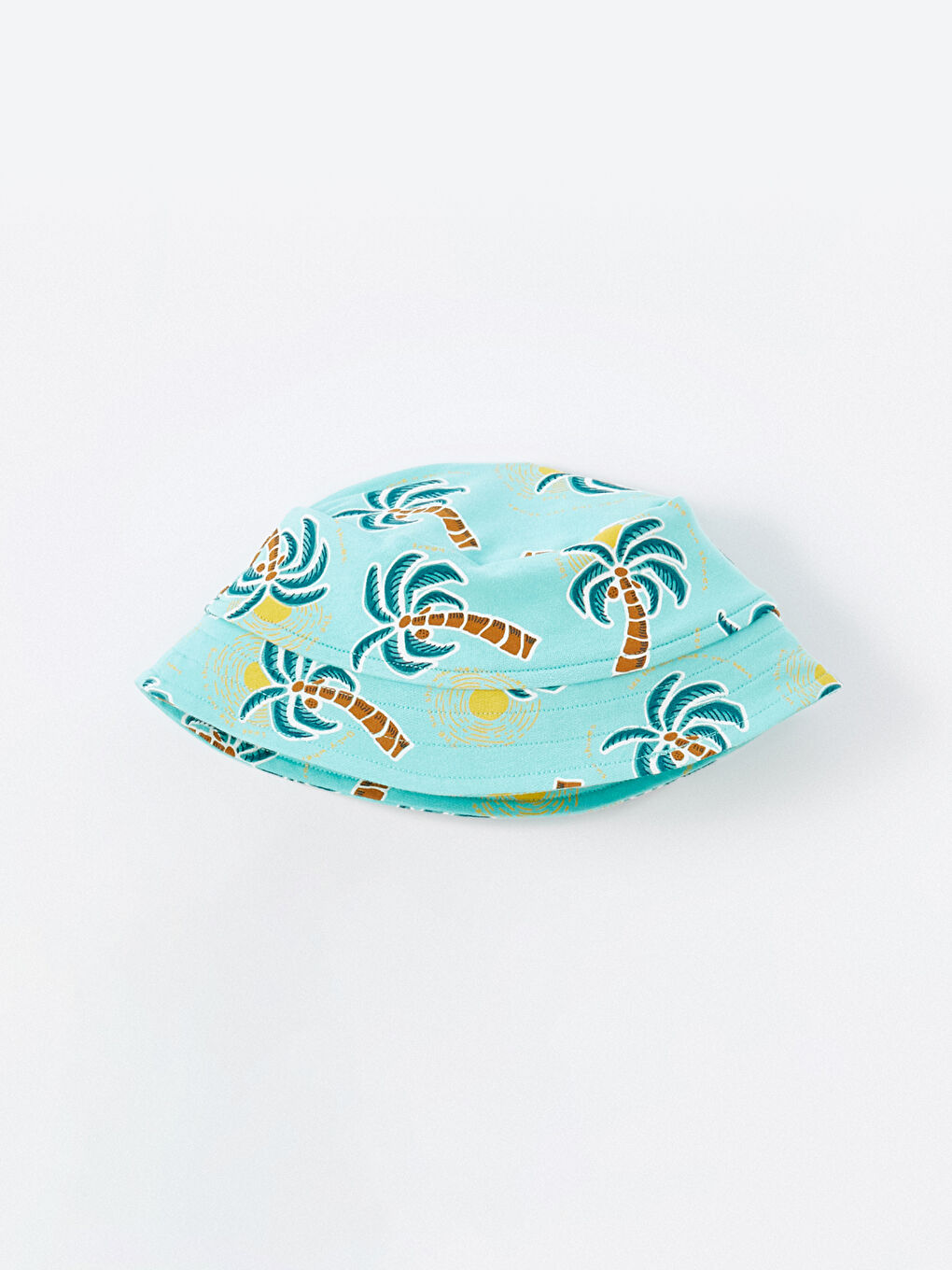 Turkuaz Baskılı Erkek Bebek Bucket Şapka