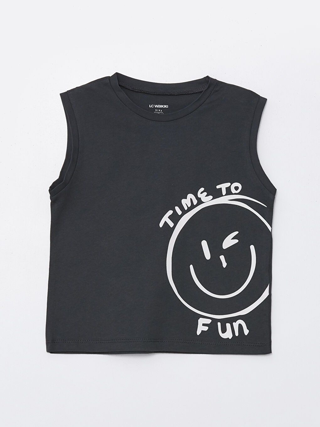 Antrasit Bisiklet Yaka Kolsuz Erkek Bebek Atlet