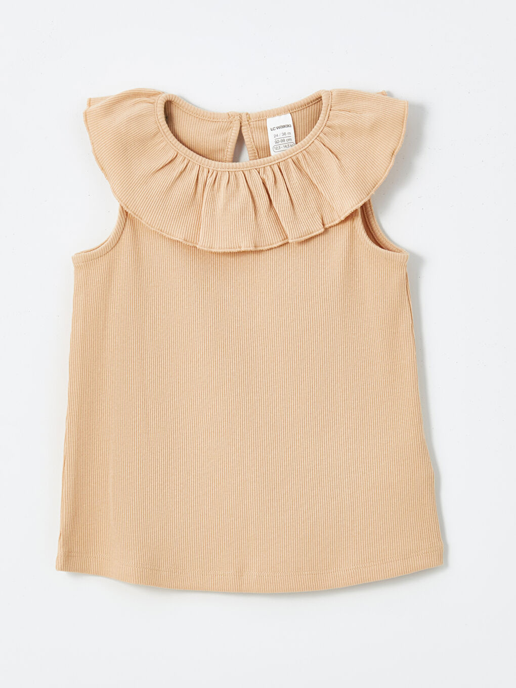 Bisiklet Yaka Kolsuz Kız Bebek Atlet 2'li-3