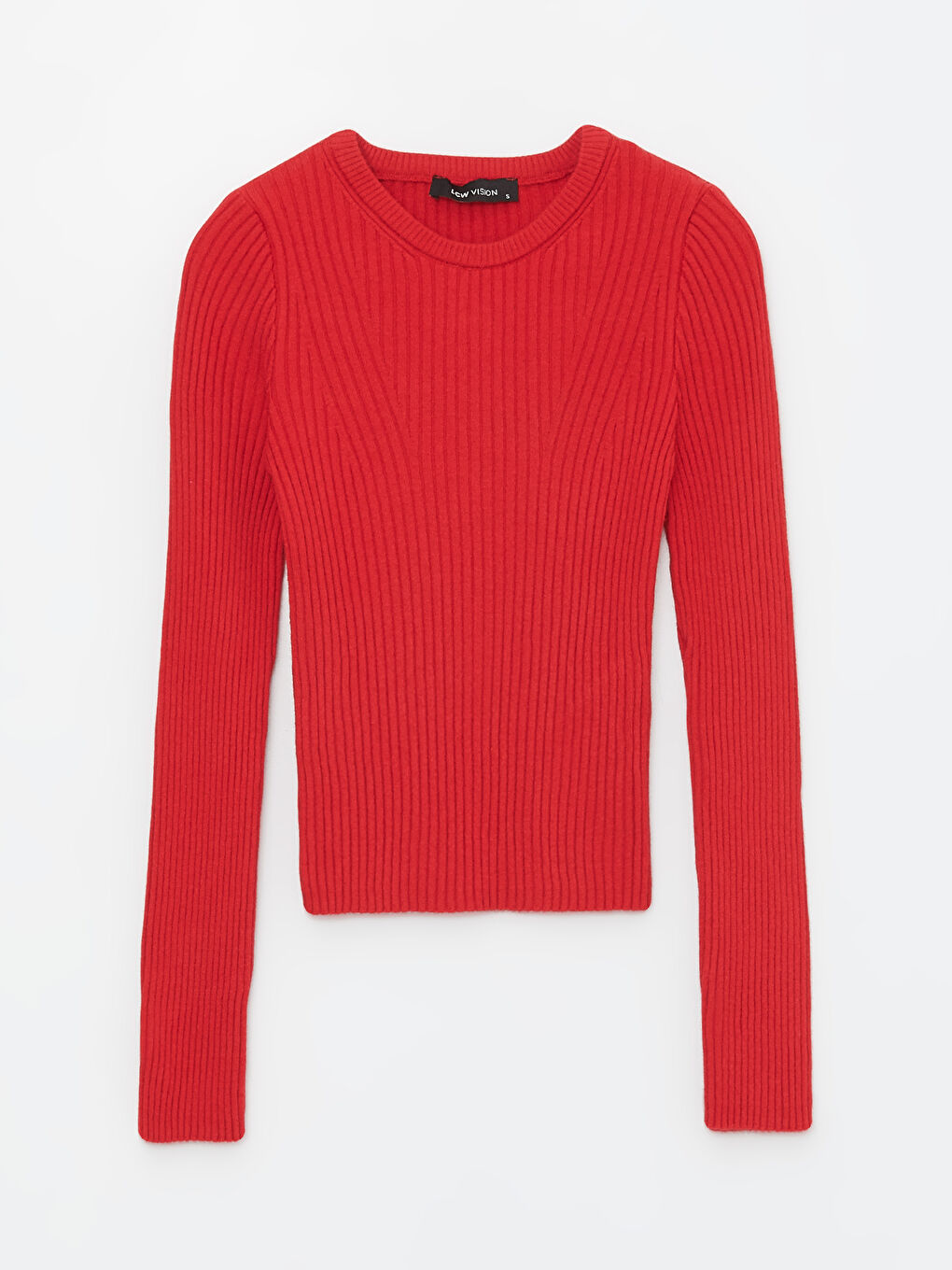 Crew Neck Straight Long Sleeve Women's Knitwear Sweater -S4HF02Z8-HPM