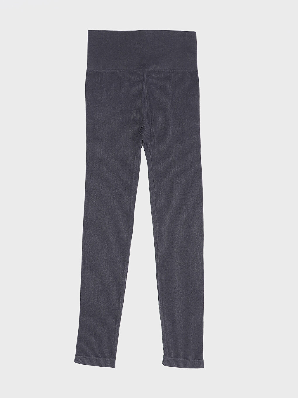 Plain Waistband Women's Ribbed Leggings -S4HF48Z8-RFL