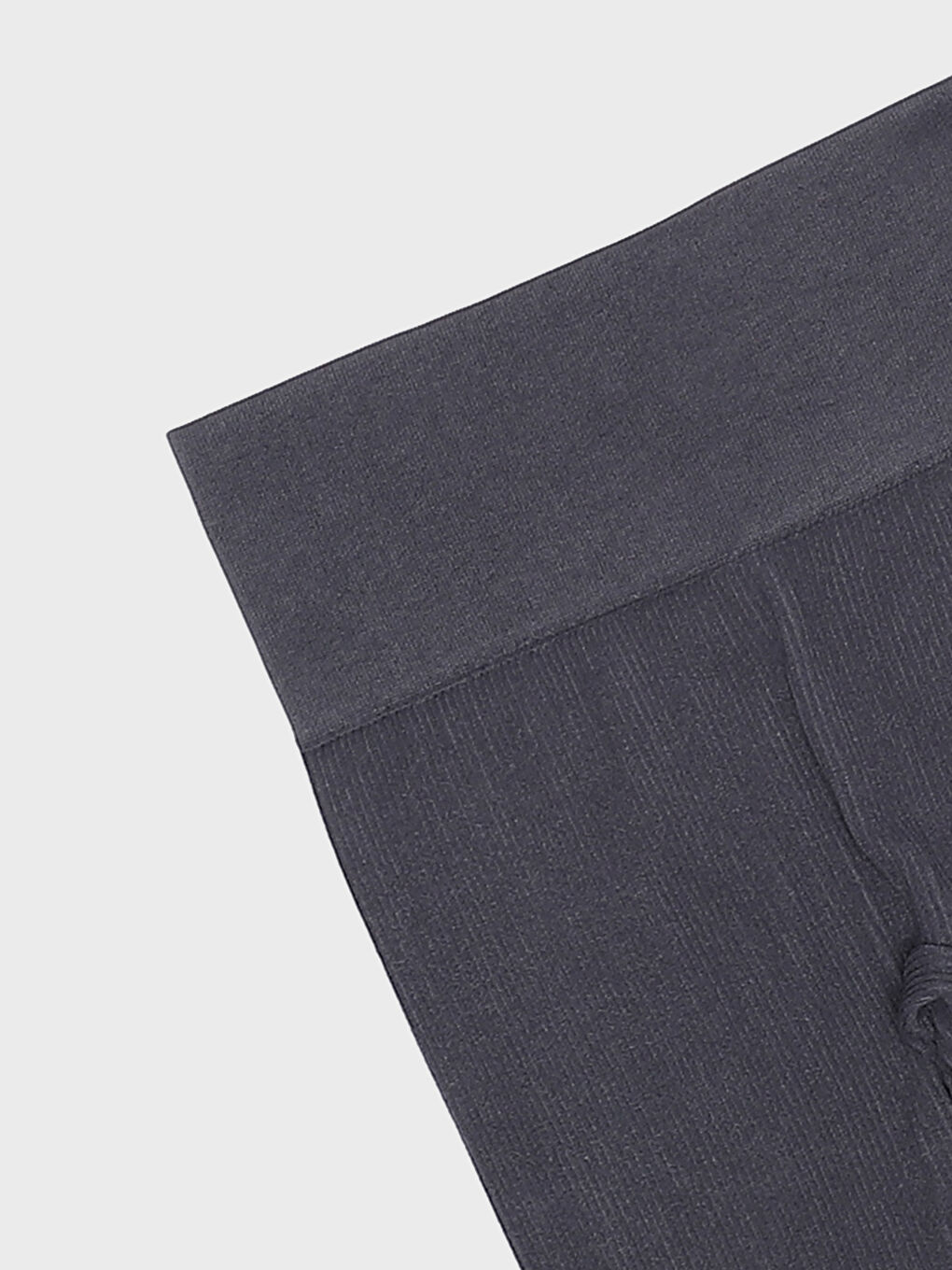 Plain Waistband Women's Ribbed Leggings -S4HF48Z8-RFL