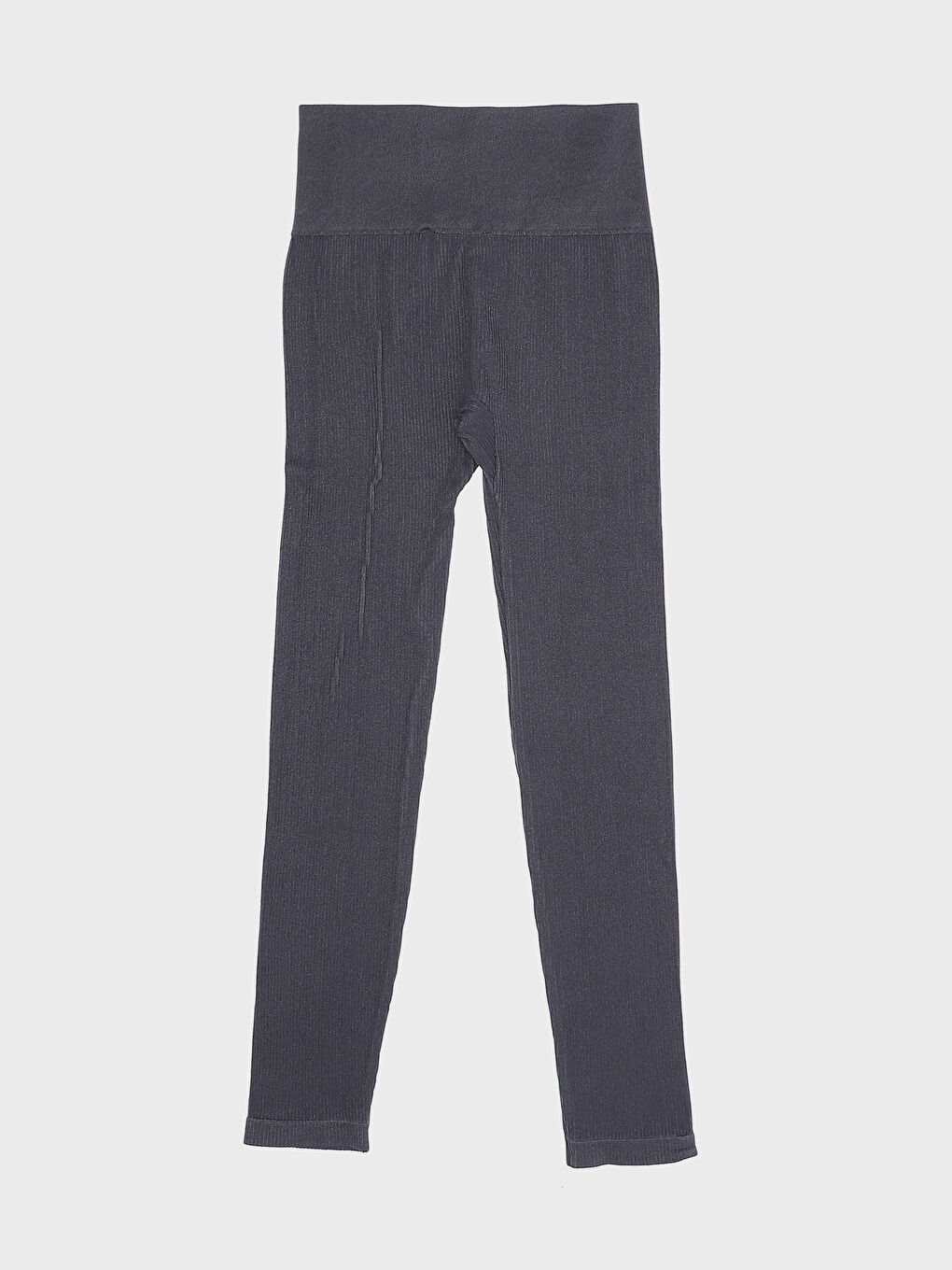 Plain Waistband Women's Ribbed Leggings -S4HF48Z8-RFL