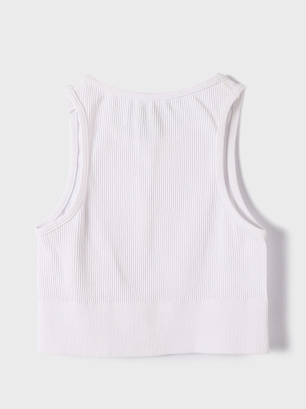 حمالة صدر رياضية وصدرية رياضية سادة بدون خياطة بياقة دائرية للسيدات-1