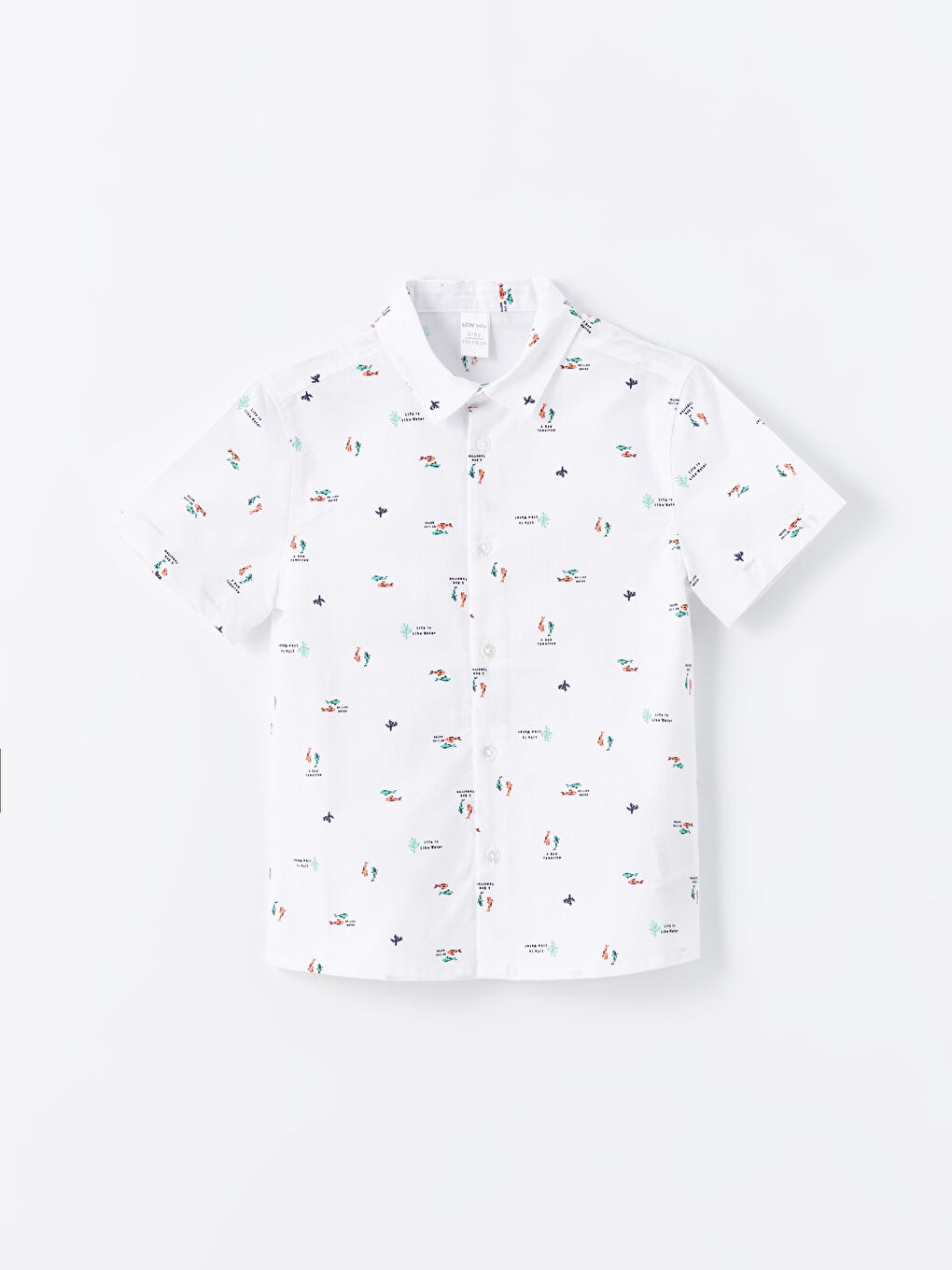 قميص بياقة بولو مطبوع للأولاد الرضع