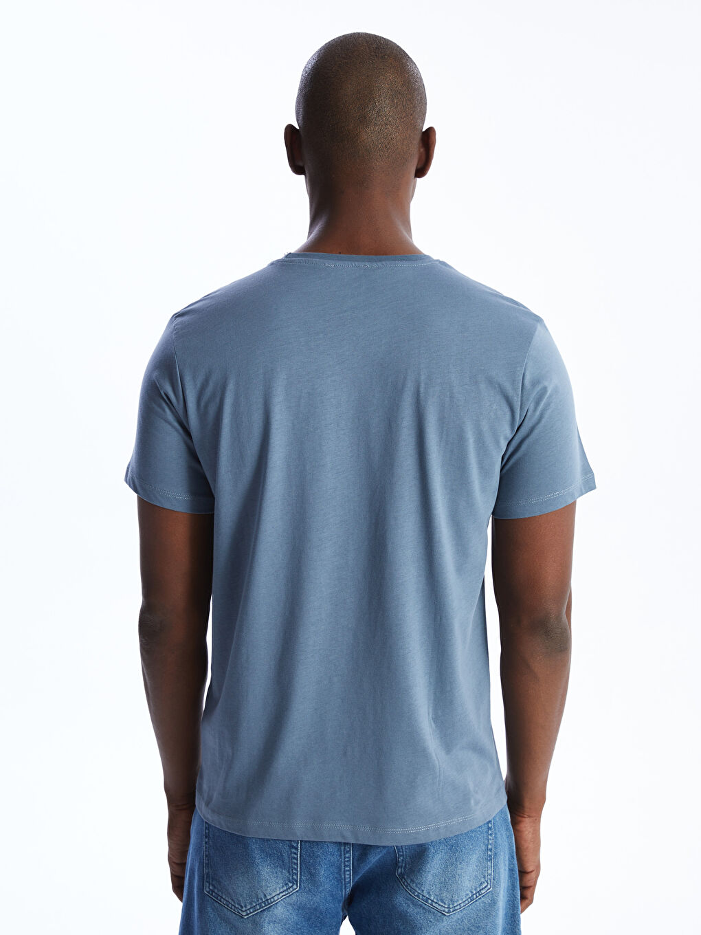 İndigo Bisiklet Yaka Kısa Kollu Baskılı Penye Erkek Tişört-4