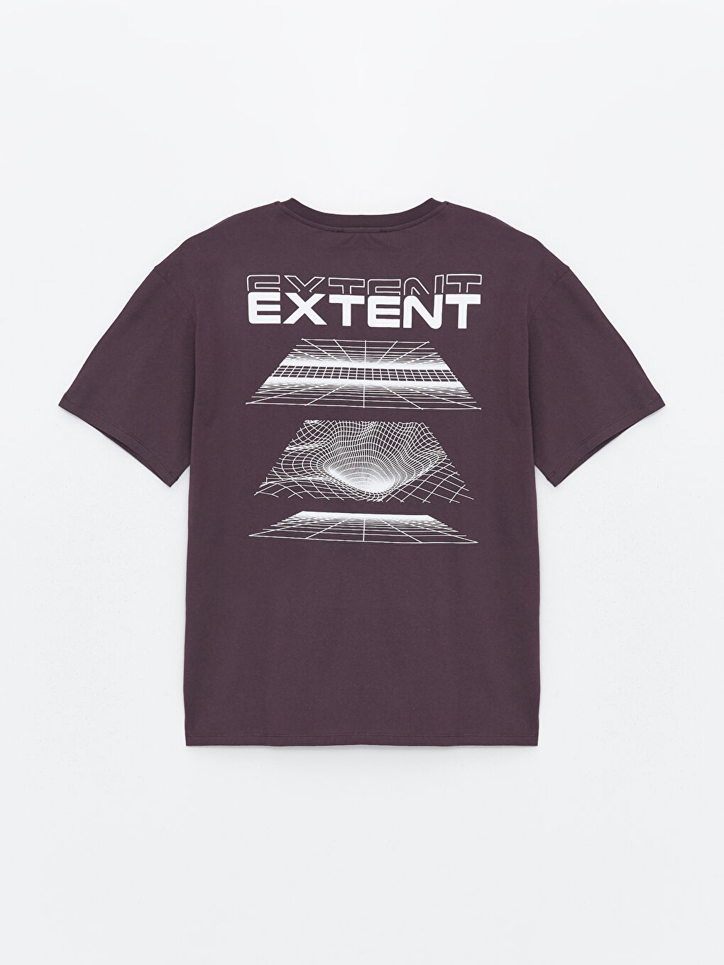 Mürdüm Bisiklet Yaka Kısa Kollu Baskılı Penye Erkek Tişört-6