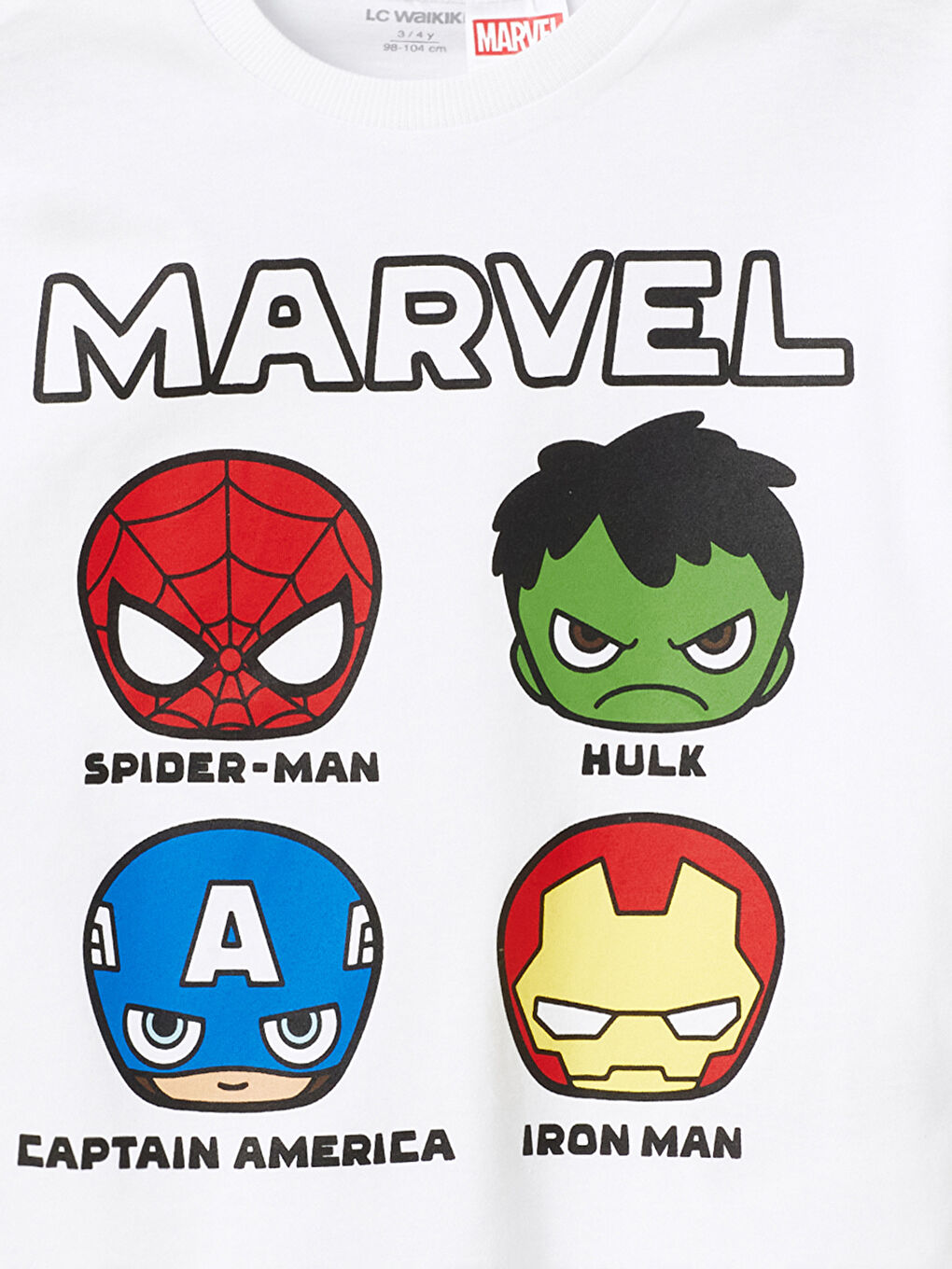 Beyaz Bisiklet Yaka Kısa Kollu Spider-Man Baskılı Erkek Bebek Tişört-2