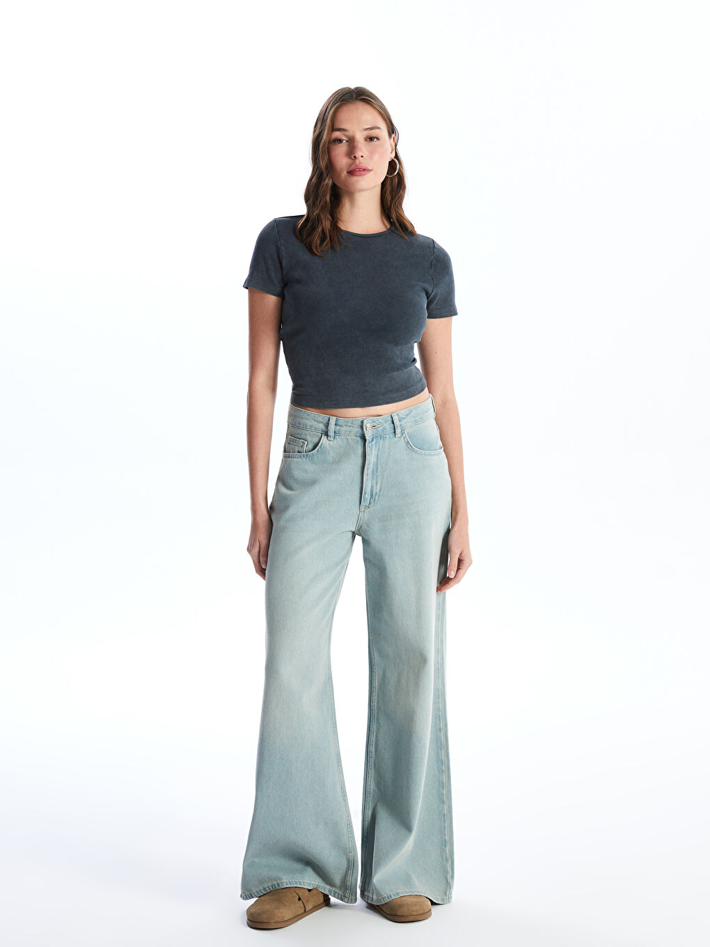 Crew Neck Regular Short Sleeve Women's T-shirt -S4HH40Z8-M0U