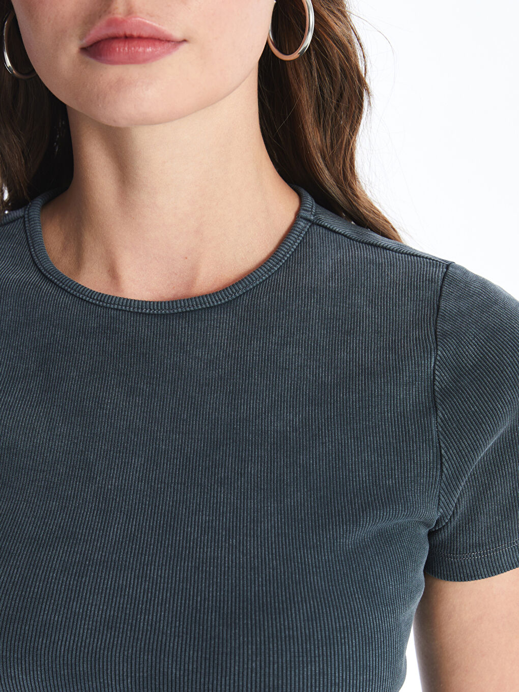 Crew Neck Regular Short Sleeve Women's T-shirt -S4HH40Z8-M0U