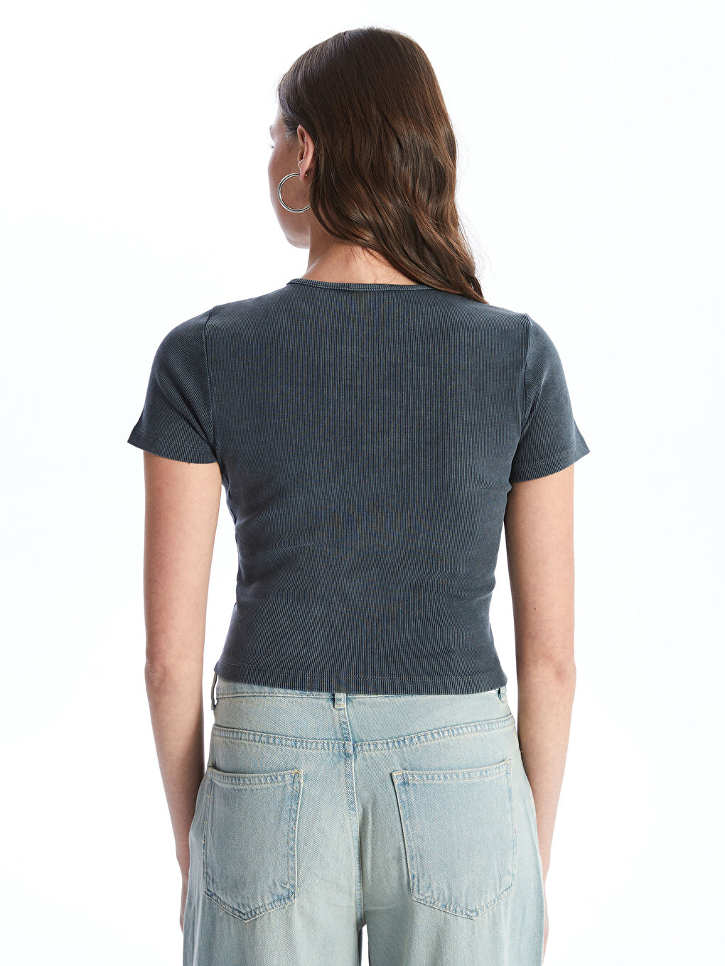 Crew Neck Regular Short Sleeve Women's T-shirt -S4HH40Z8-M0U