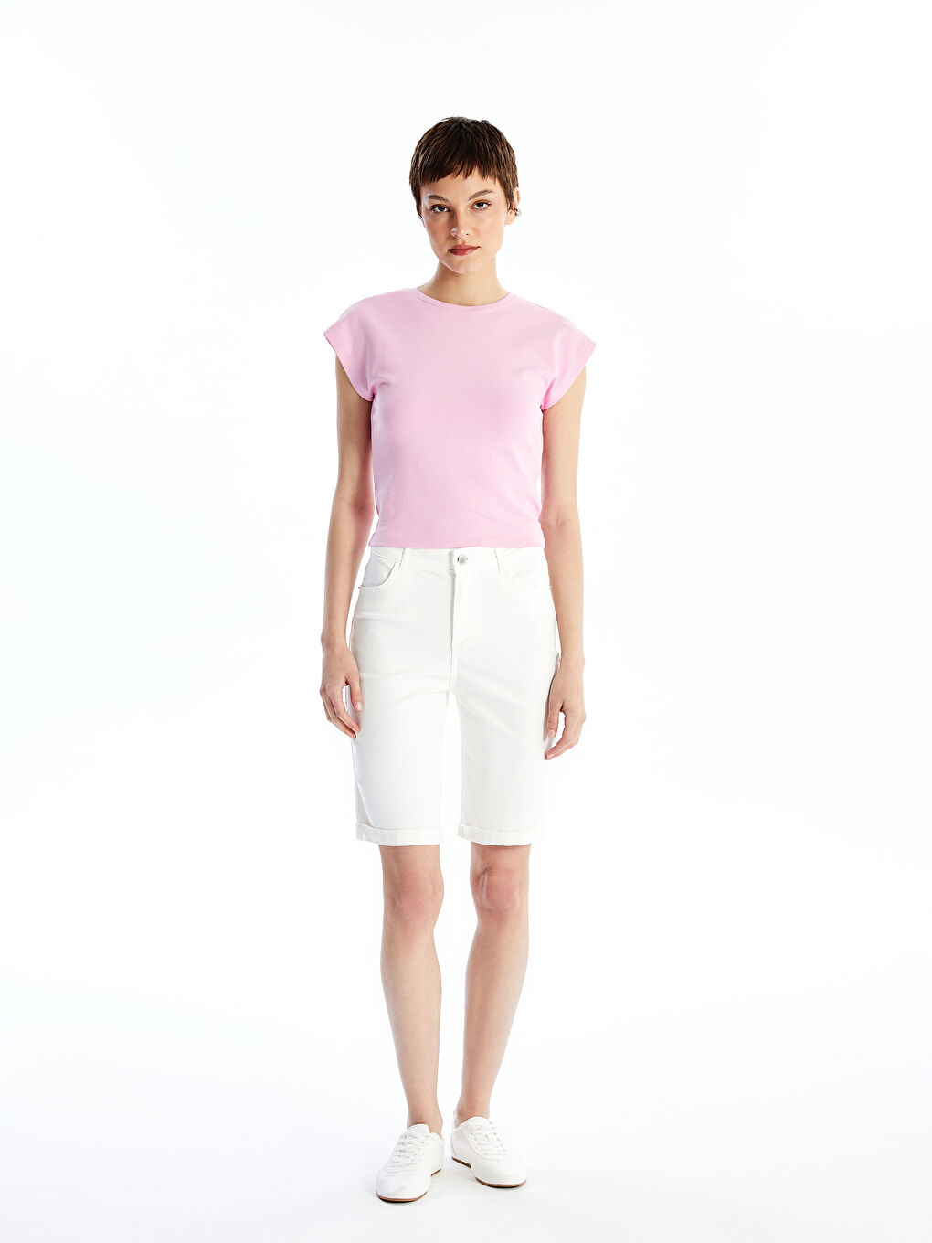 LCW Vision T-shirt à col rond pour Femmes -S4HH45Z8-QY7