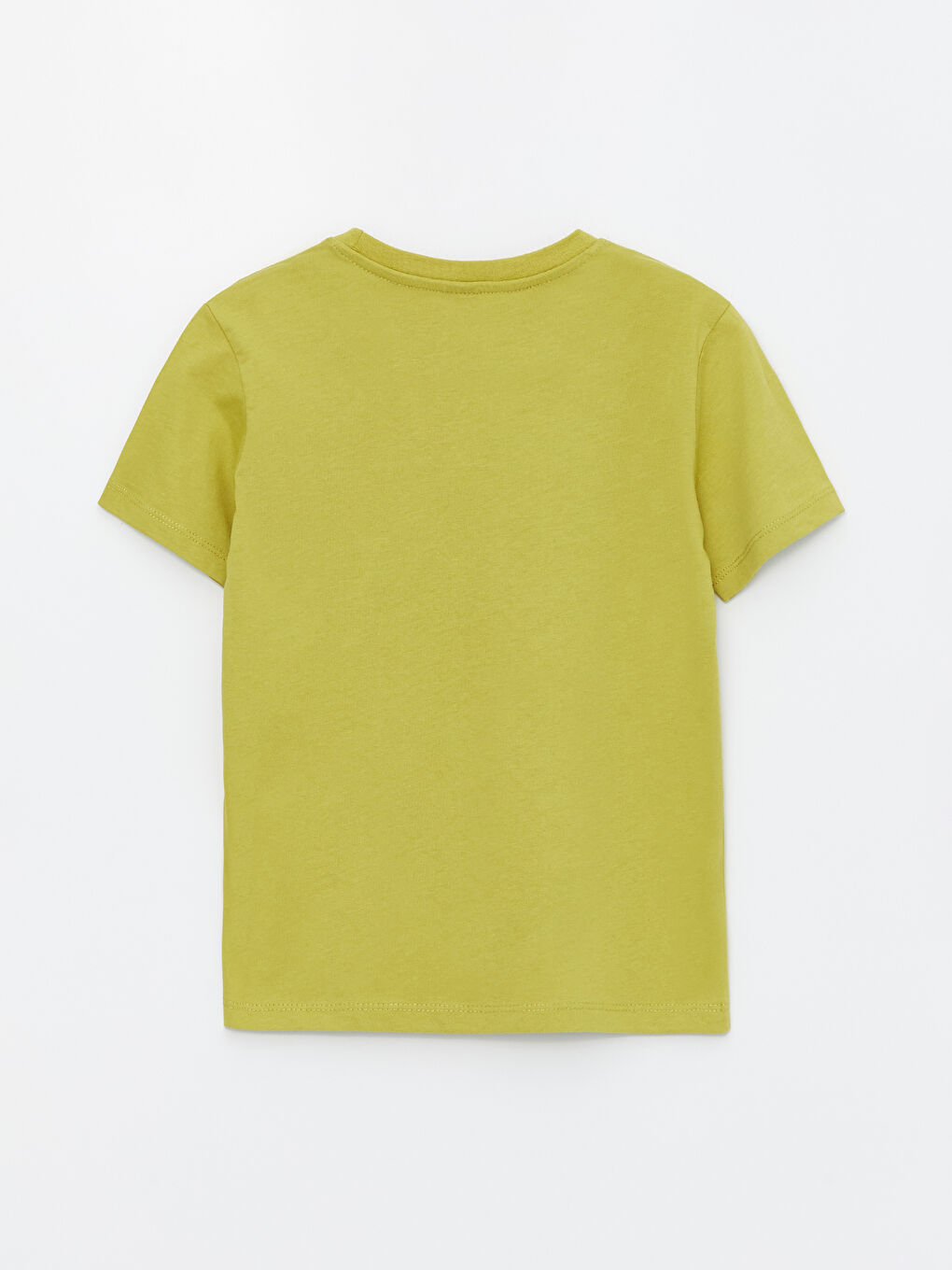 Yeşil Bisiklet Yaka Nostaljik Maymun Baskılı Kısa Kollu Erkek Çocuk Tişört-1