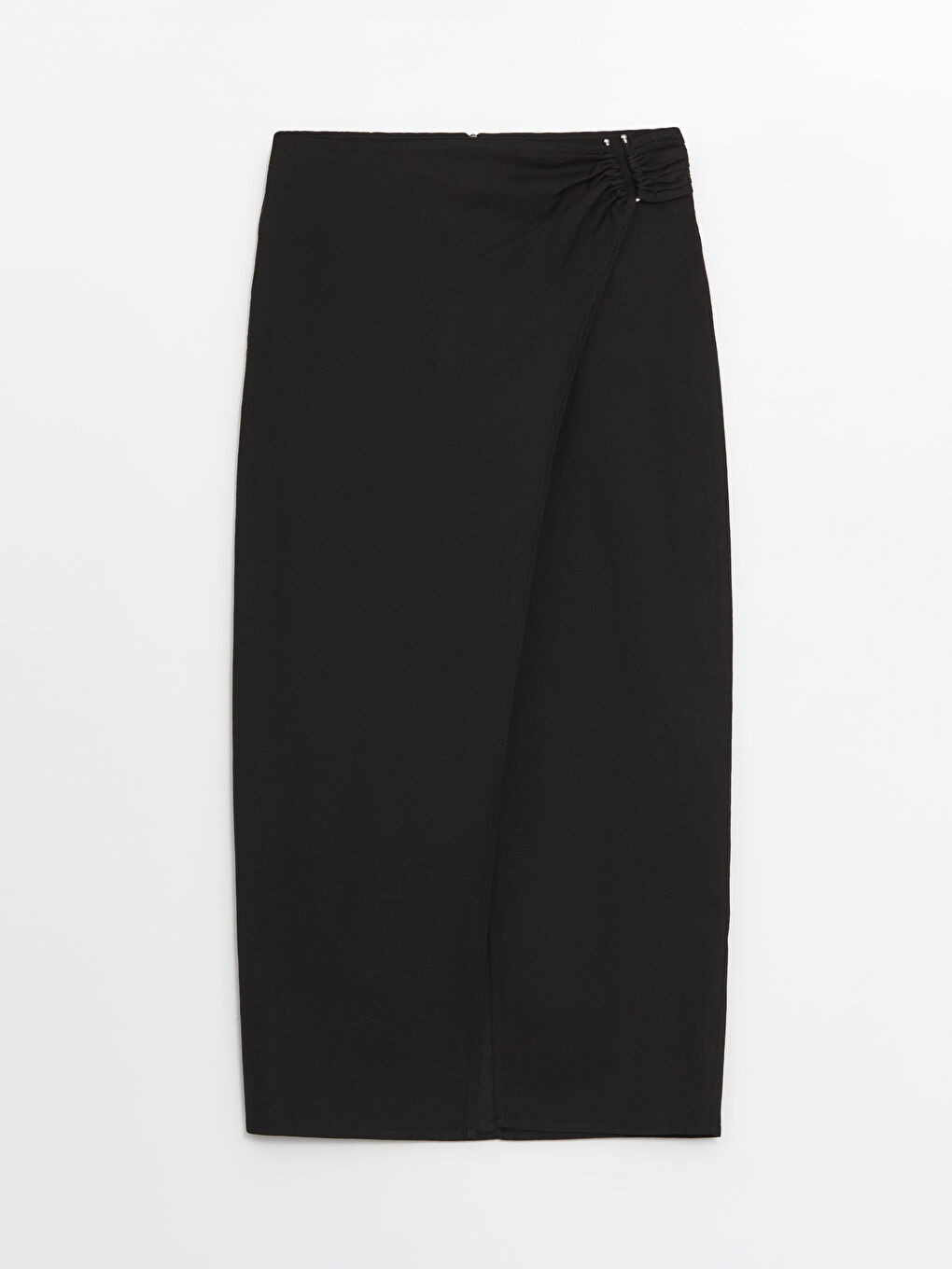 LCW Vision Standard Fit Plain Linen Blend Women's Skirt -S4HH78Z8-CVL