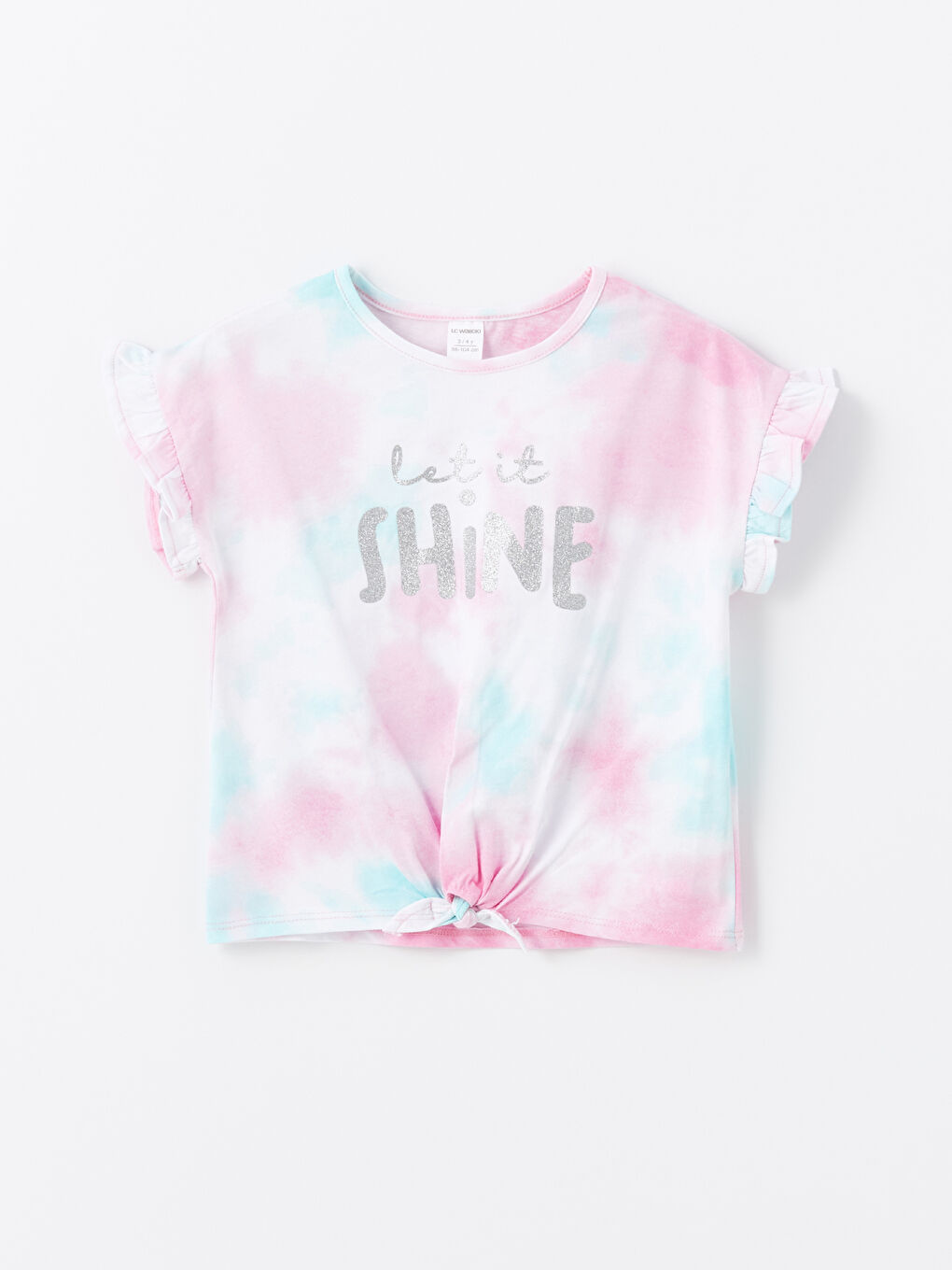Crew Neck Printed Short Sleeve Baby Girl T-Shirt, Pack of 2 -S4HH88Z1-GA5