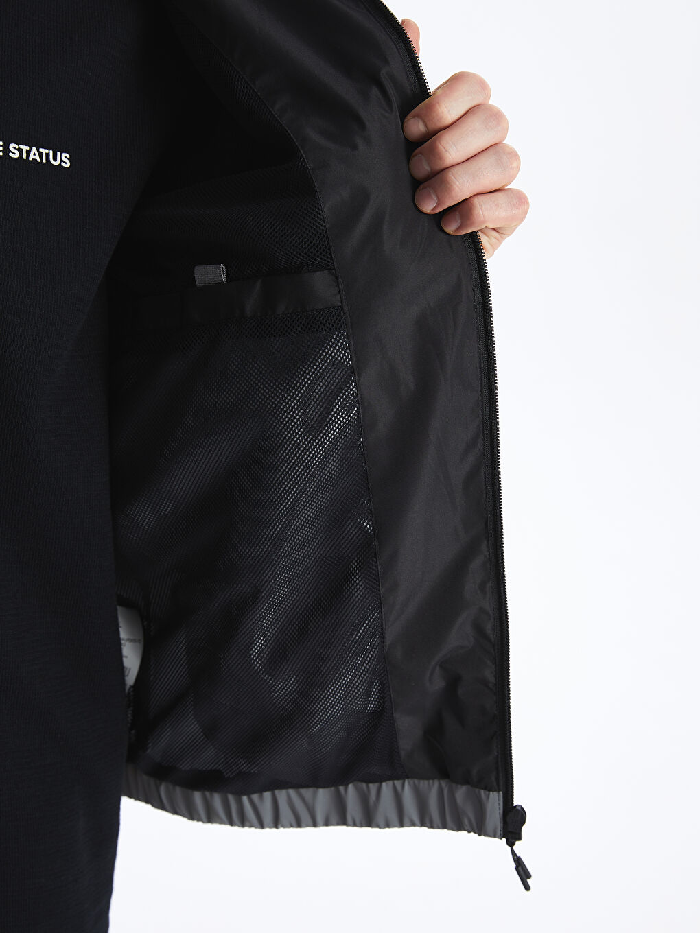 Regular Fit Hooded Men's Raincoat-4