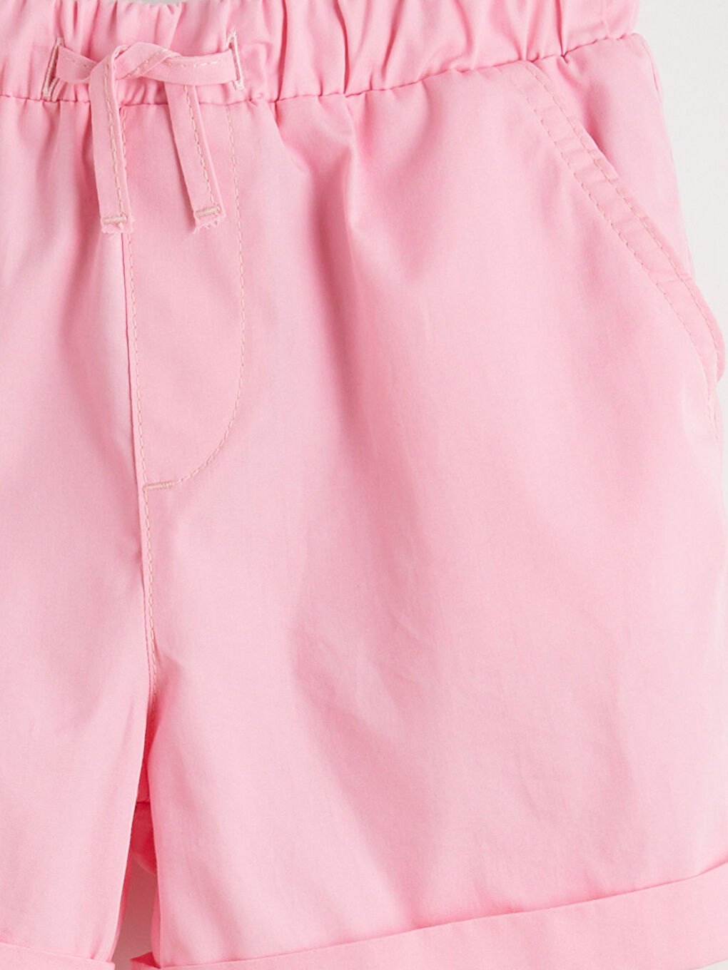 Beli Lastikli Kız Çocuk Şort-2