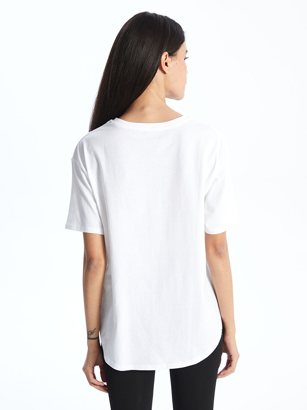 Crew Neck Printed Short Sleeve Women's T-shirt -S4HJ16Z8-Q6K
