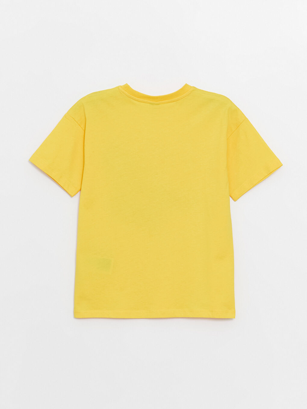 Sarı Rahat Kalıp Bisiklet Yaka Erkek Çocuk Tişört-2