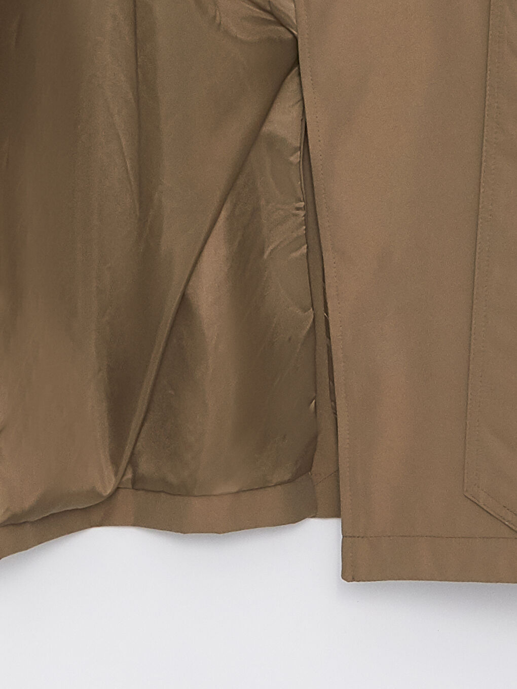 Haki Ceket Yaka Oversize Kadın Trençkot-8