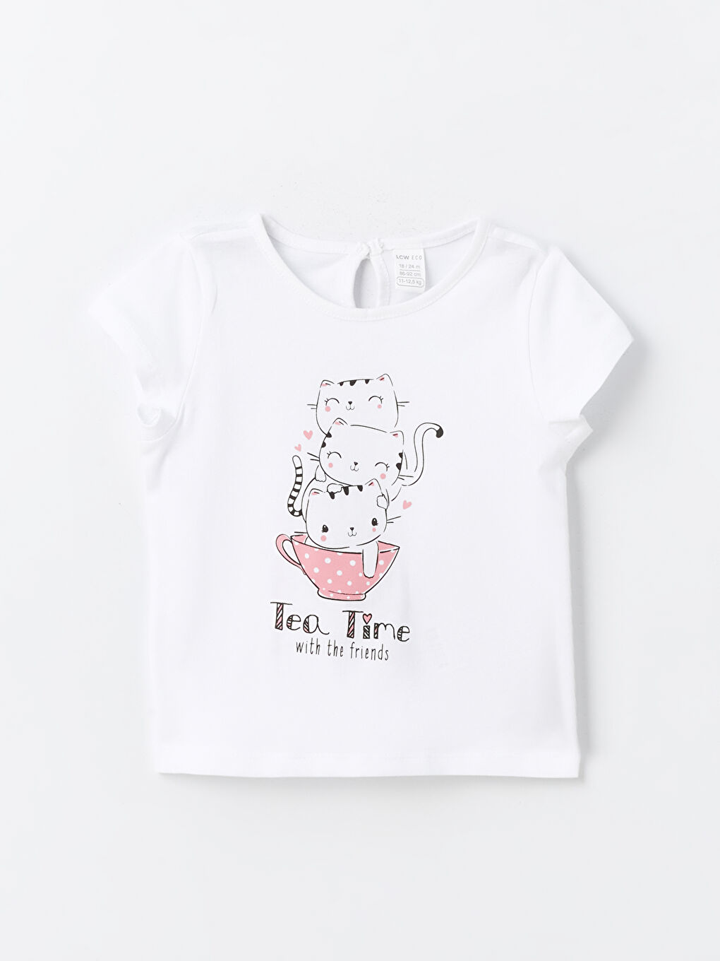 Okrugli izrez štampana majica i šorts za bebe devojčice - komplet od 2 dela-1