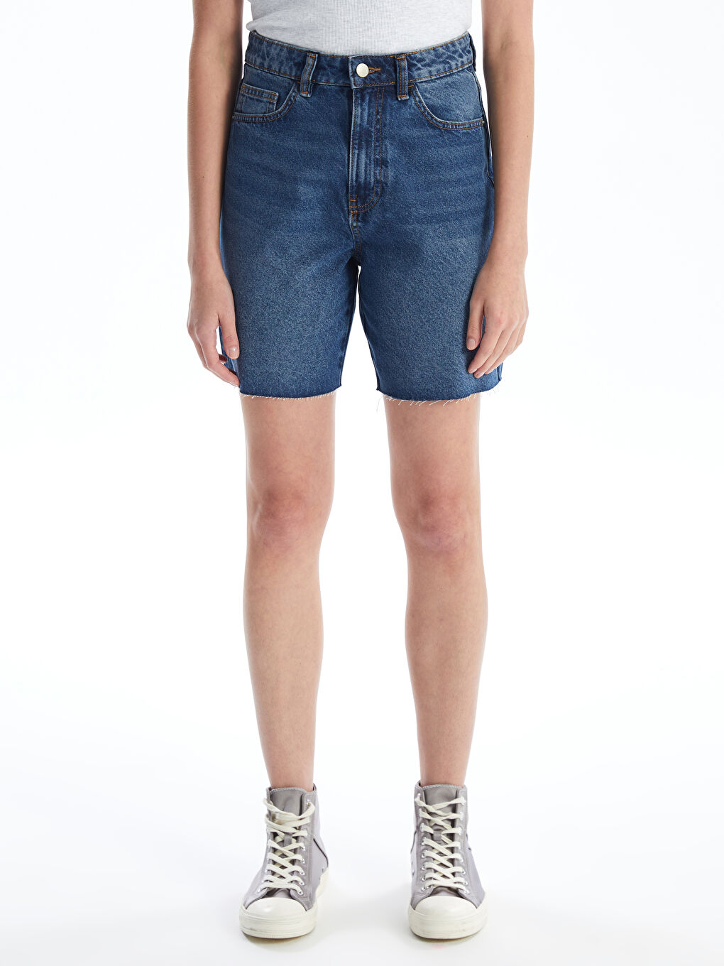Ženski teksas šorts bermuda fit -S4HJ77Z8-507