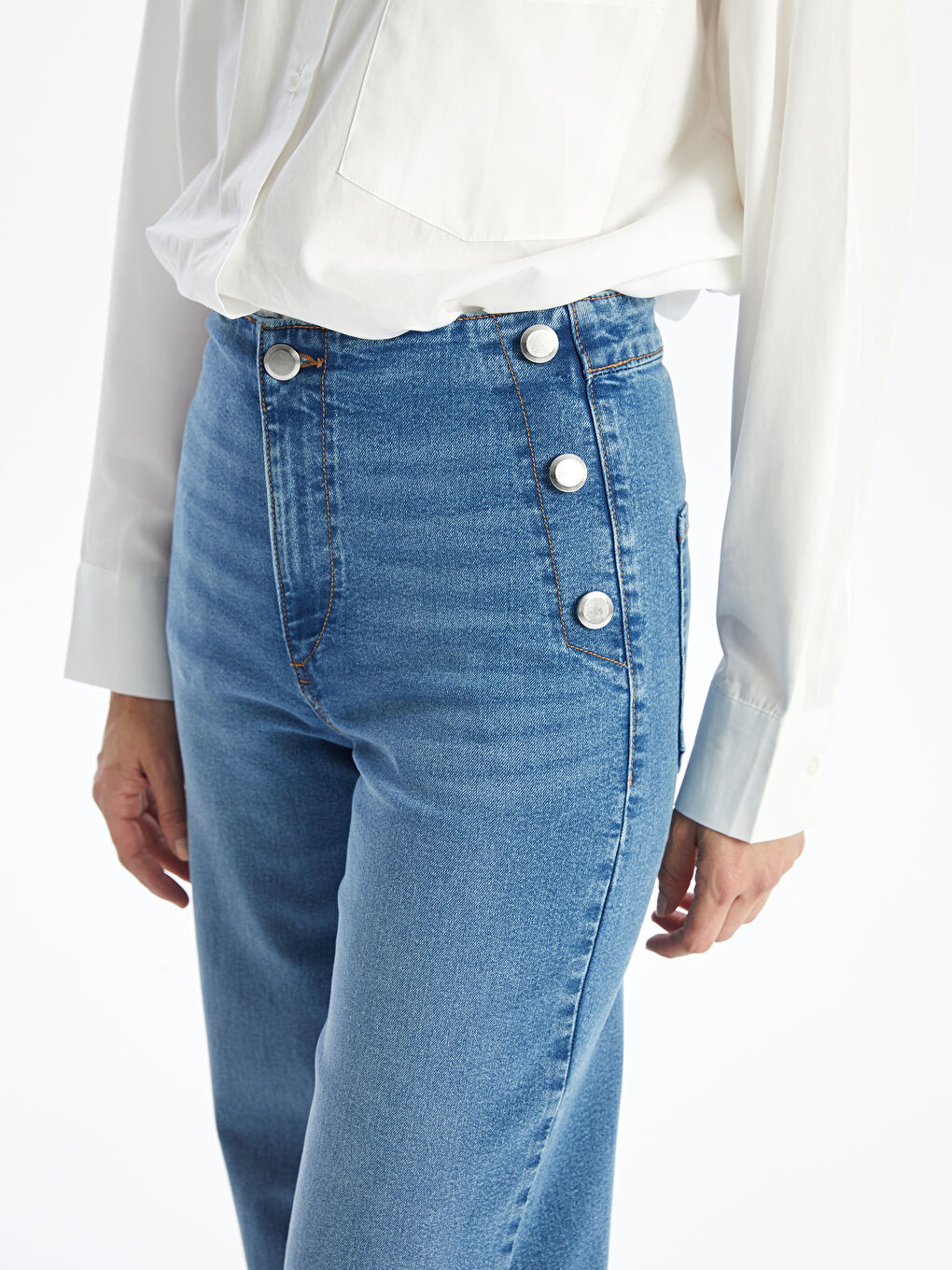 LCW Jeans Φαρδύ Παντελόνι Τζιν για Γυναίκες -S4HJ82Z8-507
