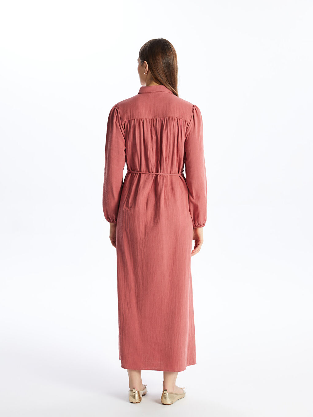 Shirt Neck Regular Long Sleeve Women's Dress -S4HK14Z8-H5Q