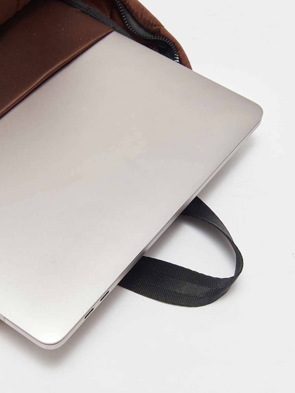 Kahverengi Laptop Bölmeli Kadın Sırt Çantası-5