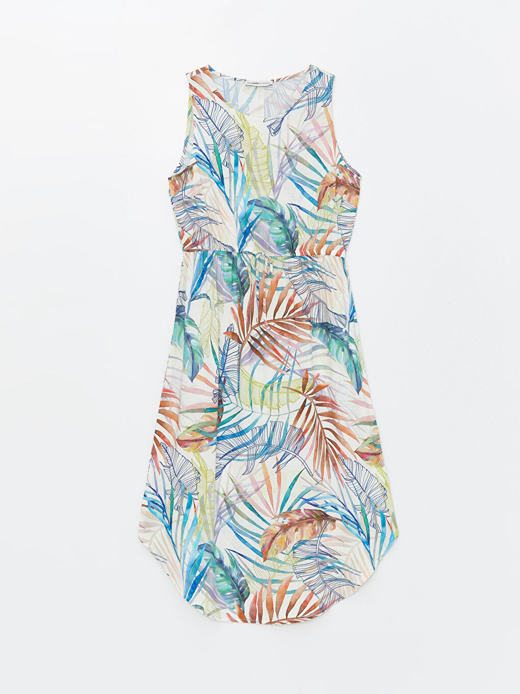 Crew Neck Patterned Women's Dress-4