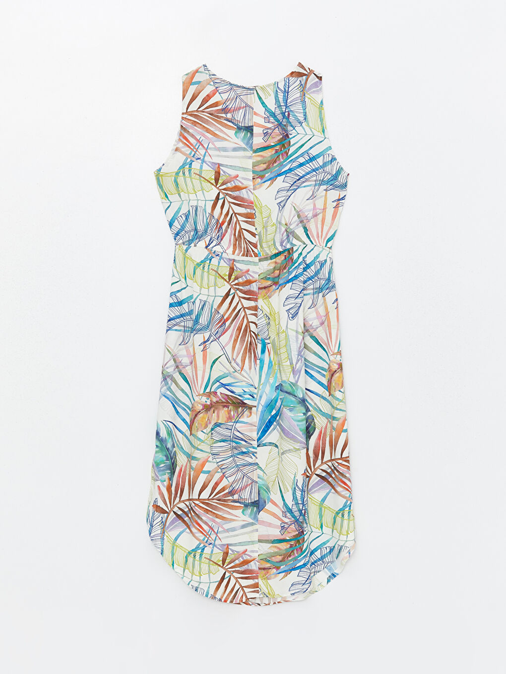 Crew Neck Patterned Women's Dress-5