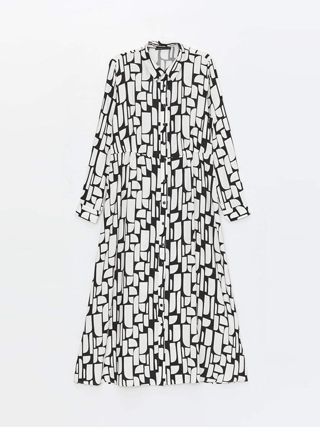 Patterned Long Sleeve Women's Shirt Dress -S4HK33Z8-SW8