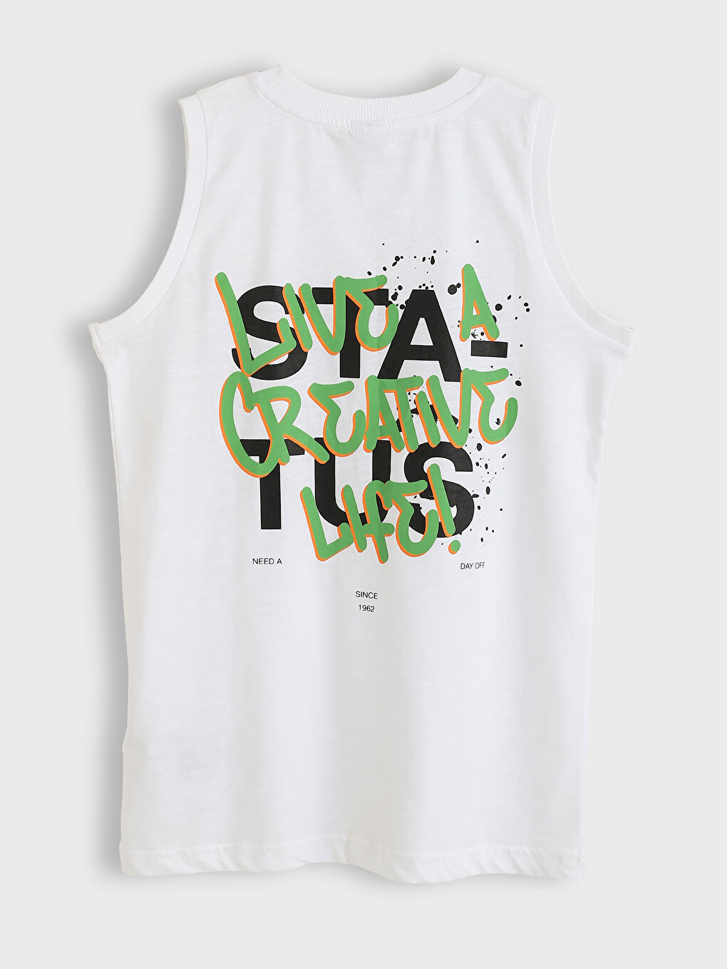 Relaxed Fit Crew Neck Boys' Tank Top-3