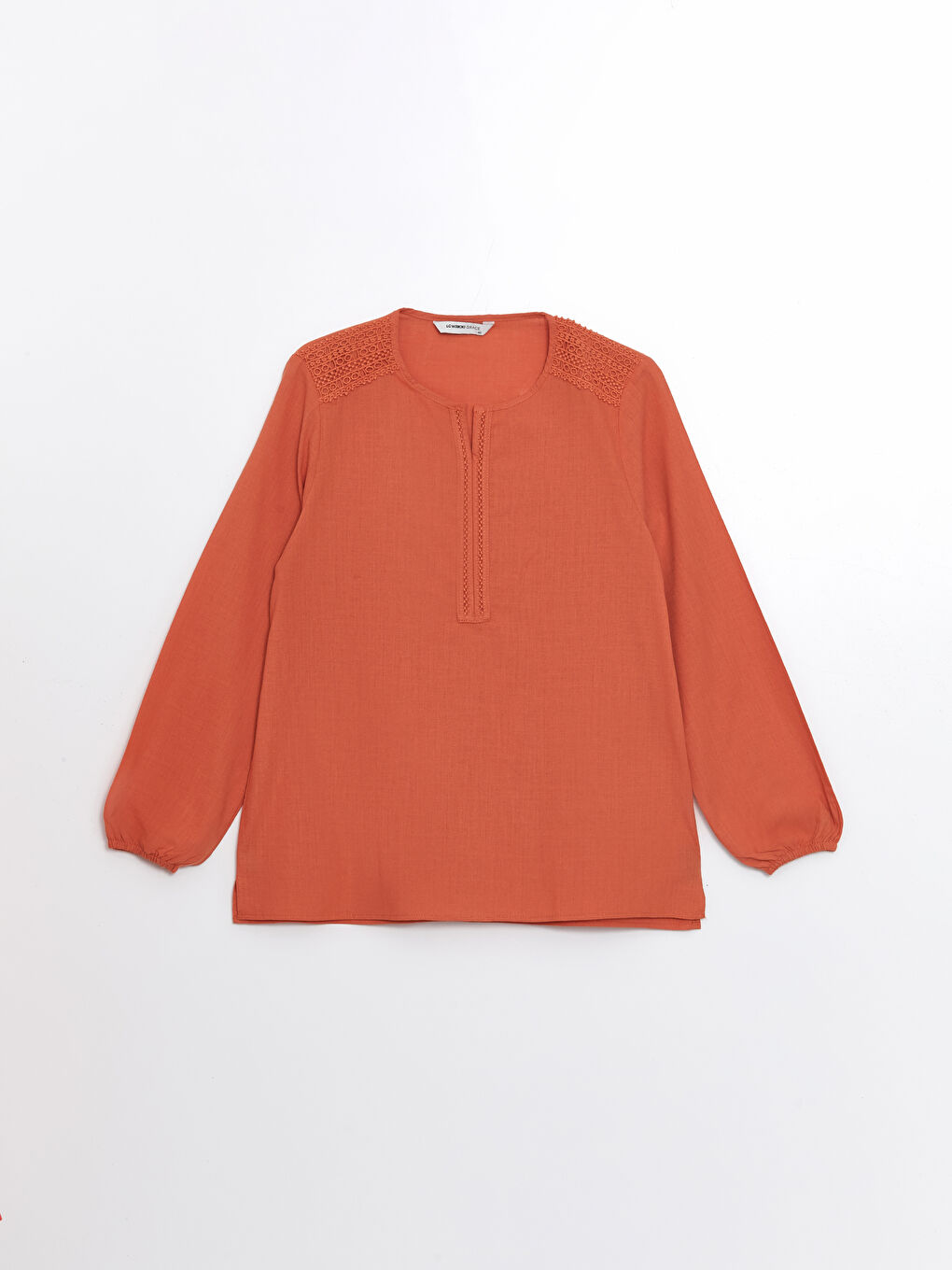 Turtleneck Embroidered Long Sleeve Women's Blouse -S4HK73Z8-GU7