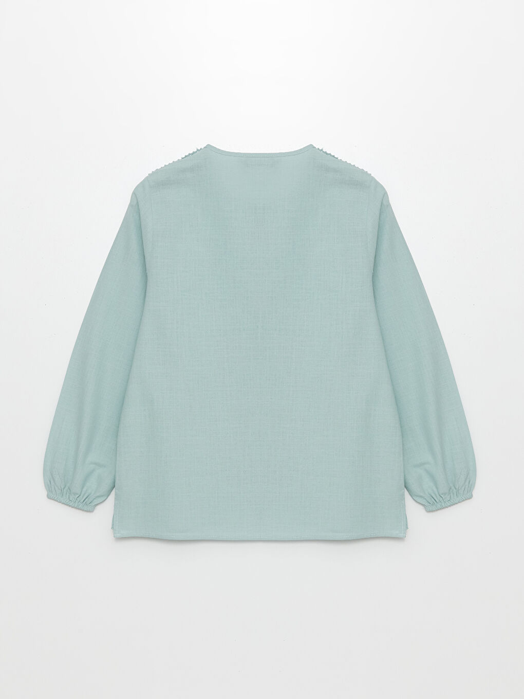 Turtleneck Embroidered Long Sleeve Women's Blouse -S4HK73Z8-FGT
