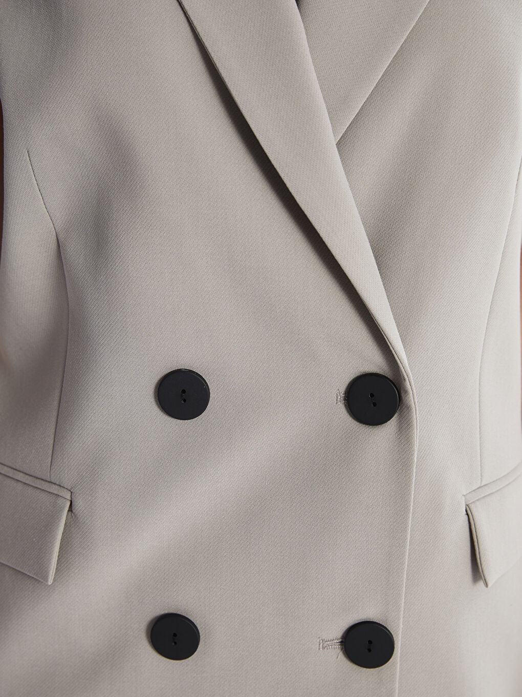 Women's Double Breasted Collar Plain Classic Vest -S4HK99Z8-G7L