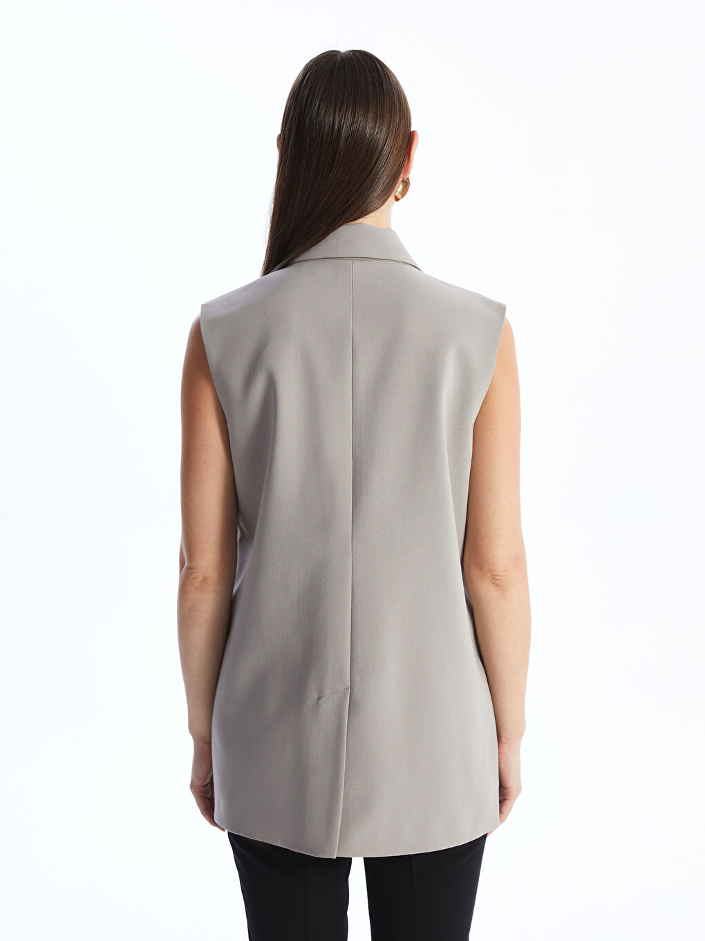 Women's Double Breasted Collar Plain Classic Vest -S4HK99Z8-G7L
