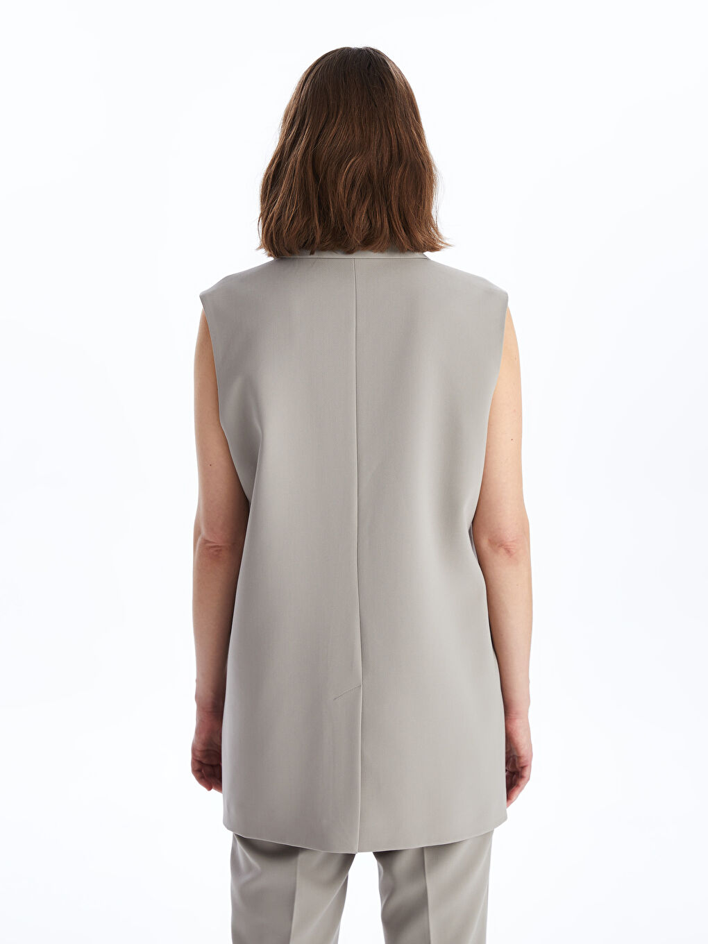 Women's Double Breasted Collar Plain Classic Vest -S4HK99Z8-G7L