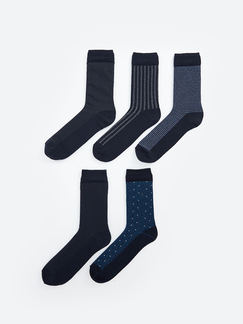 جوارب الكاحل المنقوشة للرجال - عبوة ٥ قطع