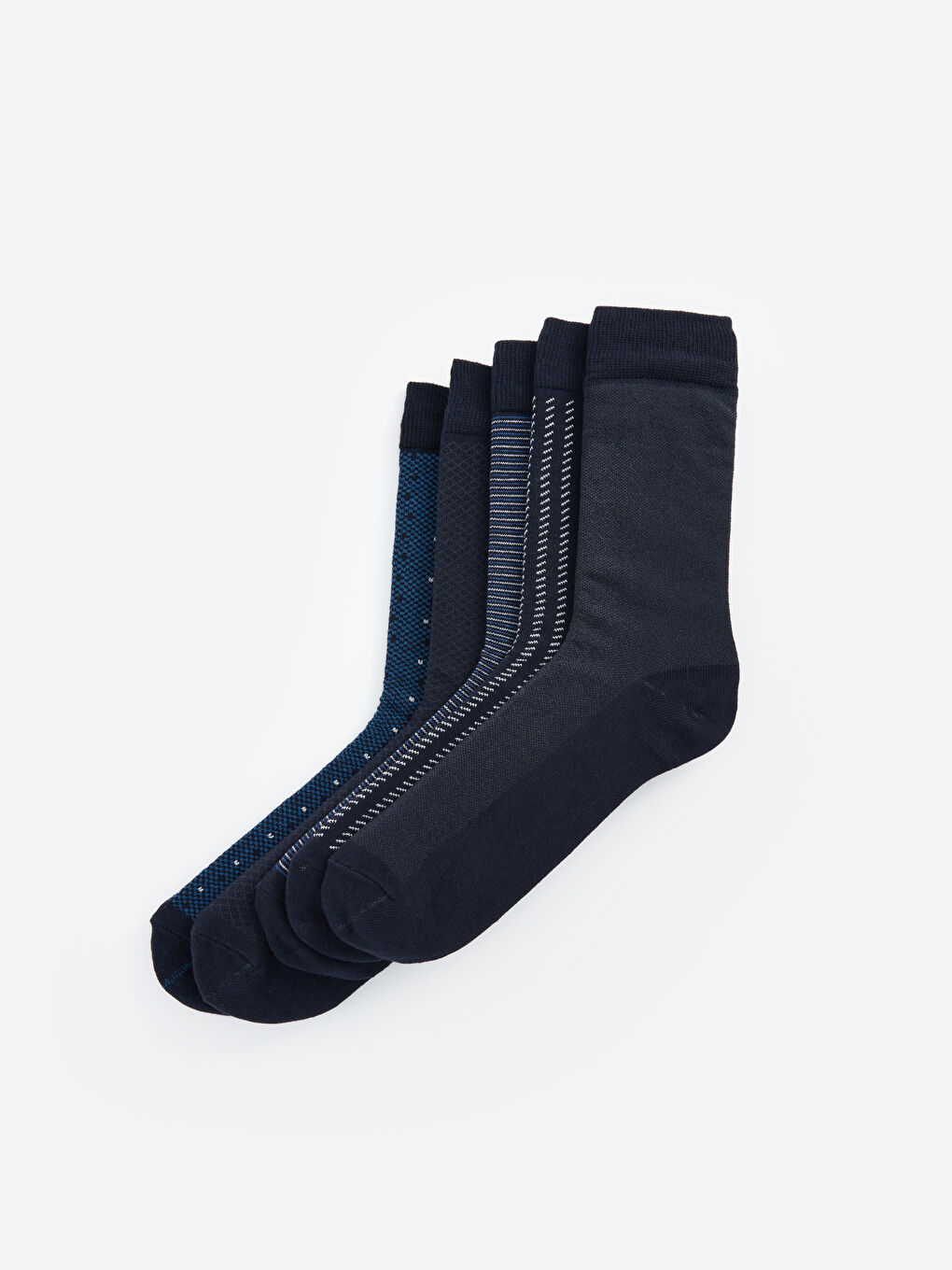 جوارب الكاحل المنقوشة للرجال - عبوة ٥ قطع-1