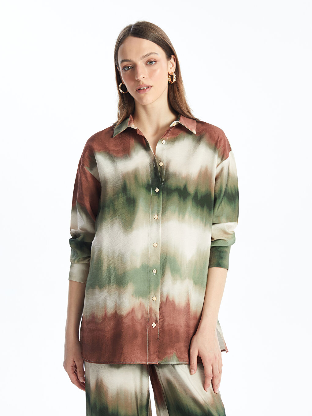 Batik Oversize Women's Shirt Tunic -S4HL22Z8-LRR